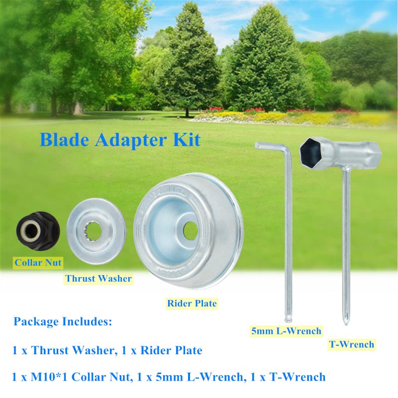 AILEETE Blade Adapter Attachment Maintenance Kit for Stihl FS55 FS55R FS56 FS56RC FS70R FS80 FS85 FS90 FS90R FS94 FS100RX FS110 FS120 FS130 FS130R (Thrust Washer, Rider Plate, Collar Nut, Wrench) - Image 3